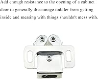 Vista 4 de Hahiyo Pestillo de puerta de doble rodillo, pie más corto, acero laminado en frío, se mantiene en su lugar, cierre suave, sin ruido de chirrido