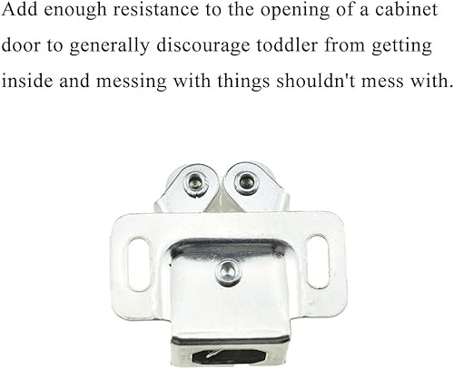 Miniatura 4 de Hahiyo Pestillo de puerta de doble rodillo, pie más corto, acero laminado en frío, se mantiene en su lugar, cierre suave, sin ruido de chirrido,