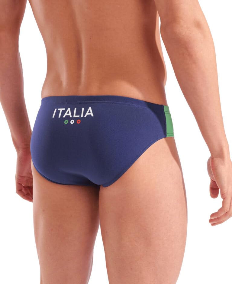 ARENA Costume Italia Uomo Slip Brief Fin Nuoto Piscina Blu Italy Taglia 44 ITA