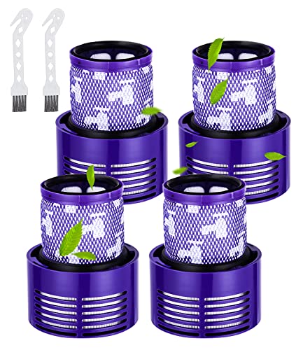 FAOKZE 4 Stück V10 Filter für Dyson, Waschbarer Ersatz Filter für Dyson...