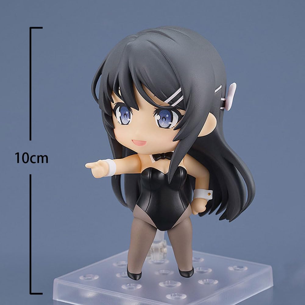 Mai-chan figurka 10 cm Mai anime króliczek dziewczyna figurka ruchoma zmieniająca twarz figurki PCW model do kolekcjonowania ozdoba prezent