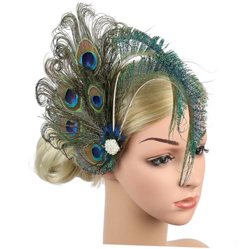 Épingles à cheveux plumes de paon pour fixer une coiffure de mariée