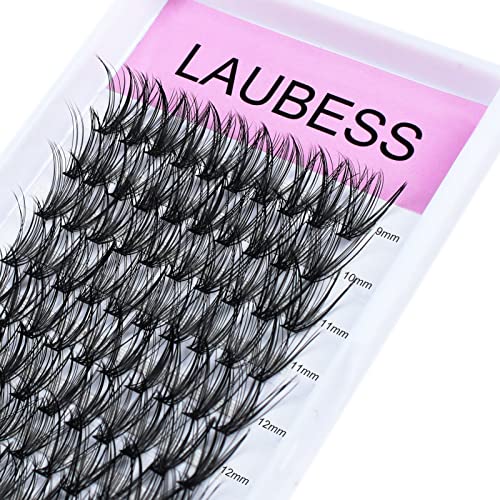 Image of Lash Clusters LAUBESS Individual Lashes Waterproof Eyelash Clusters Mixed Tray Cluster Eyelash Extensions Soft Cluster Lashes for Beginners (30D-C-Mix9-16)