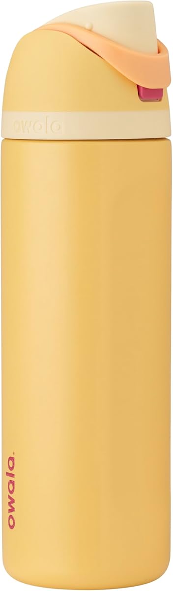 Owala Disney Princess FreeSip Insulated Stainless Steel Water Bottle with Straw for Sports and Travel, BPA-Free Sports Water Bottle, 24 oz, Belle