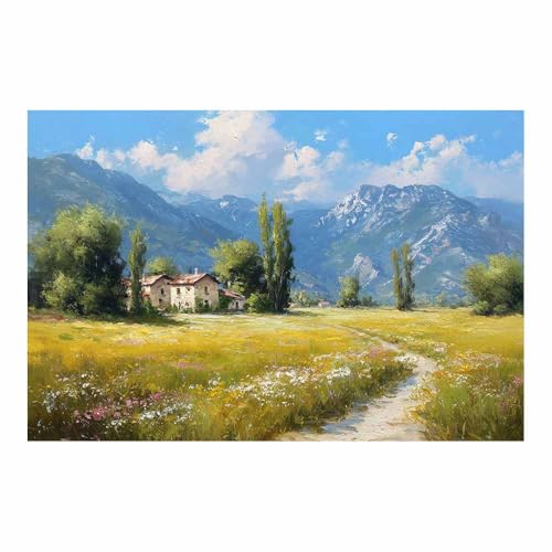 Tableau minimaliste DunPei impression sur toile decoration murale verte 50x70cm