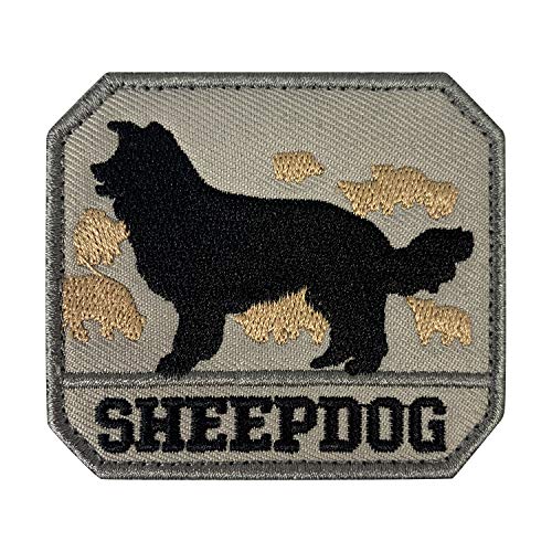 Morton Home "Sheepdog" Hook and Loop Patch Tactical Morale Military Combat Armband Clothing Badge for Jackets Jeans Hat Cap (ACU)