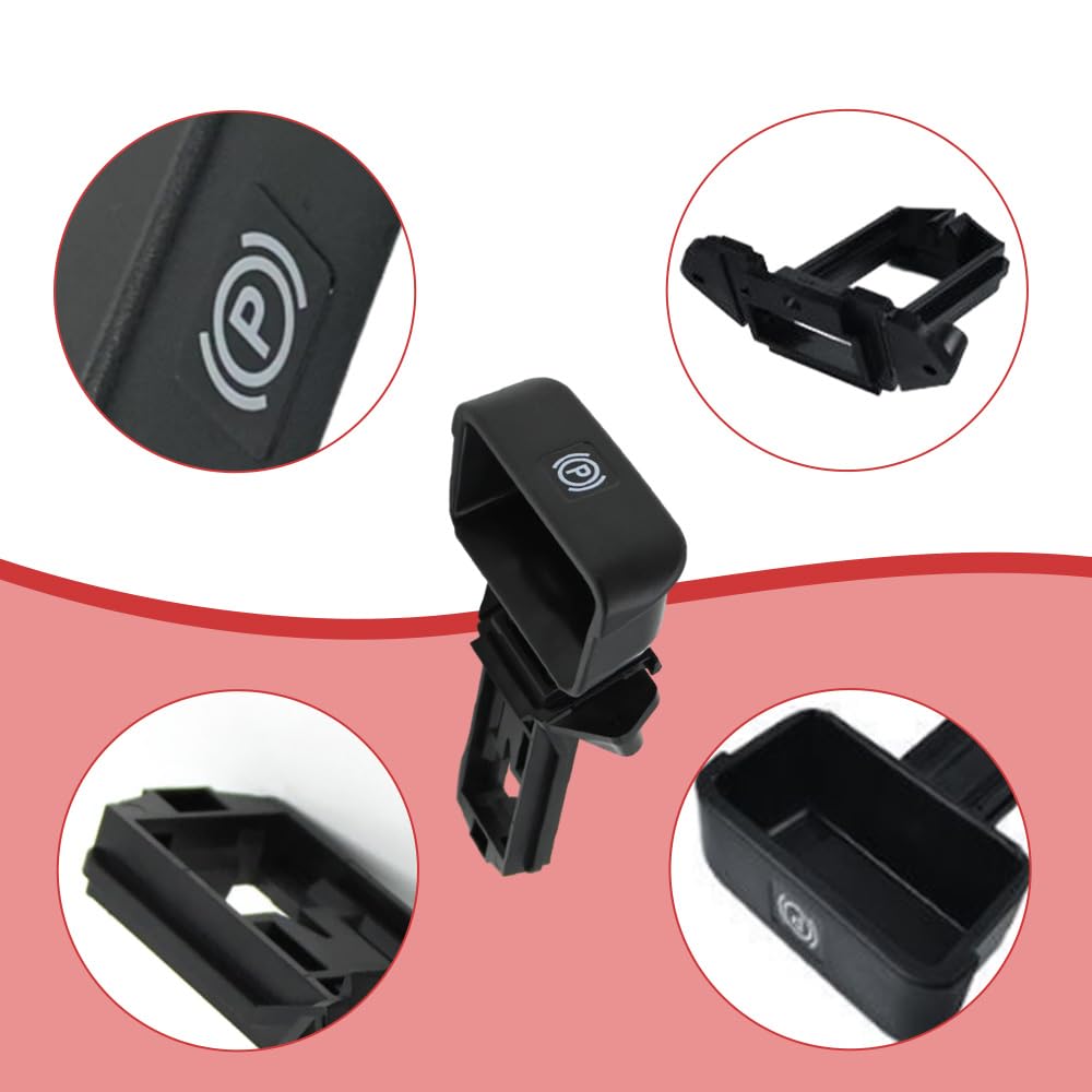 Interruptor de palanca de liberación de freno de mano de estacionamiento,Mango del freno de mano, compatible con Mercedes-Benz W203 W209 2003-2007 2034270620-RA18291B con base