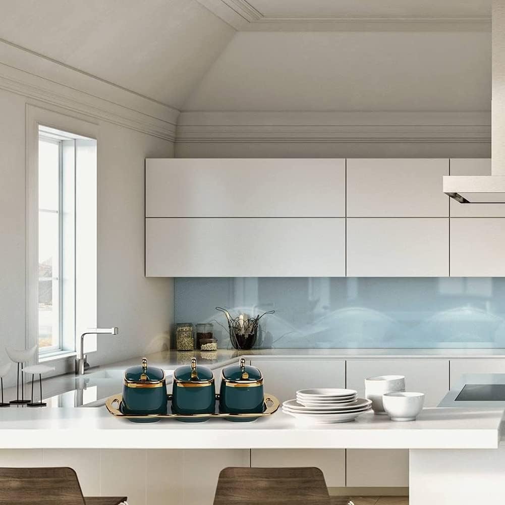 Zestaw ceramicznych doniczek na przyprawy, porcelanowe słoiki na przyprawy do soli i pieprzu, dekoracyjne pojemniki do przechowywania w kuchni