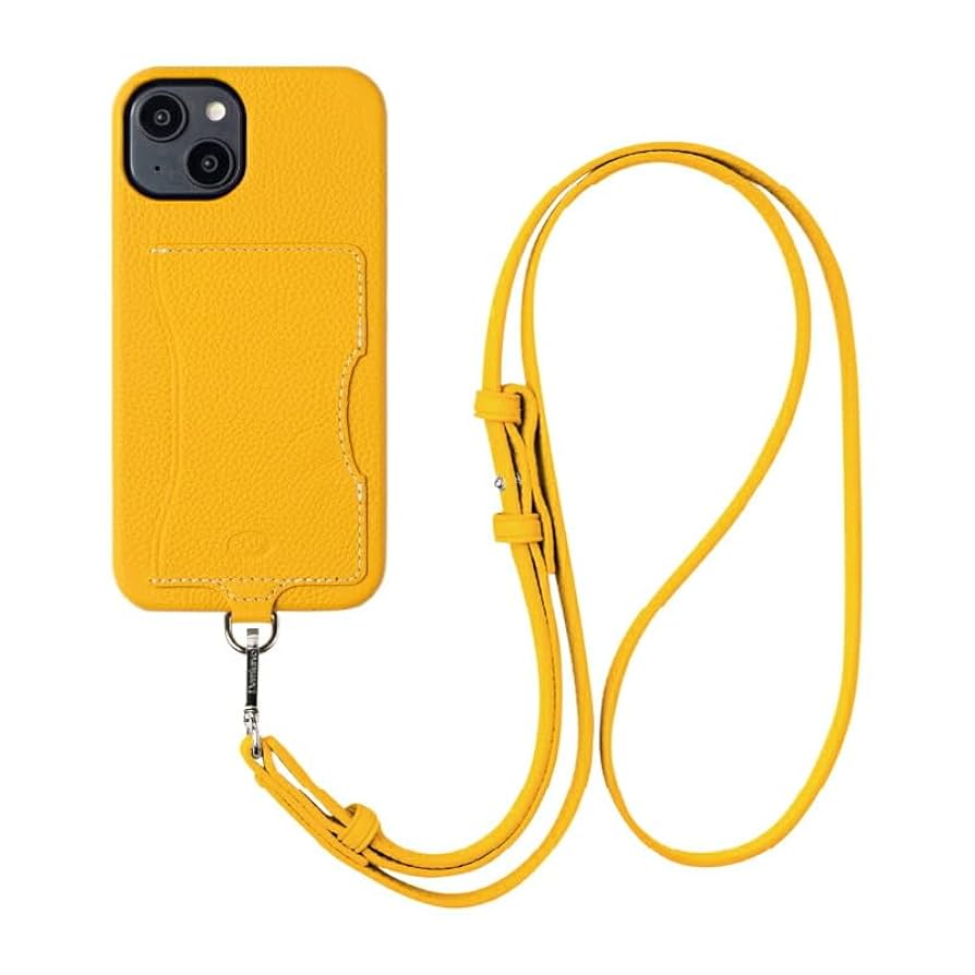 DEMIUイエロー スマホケース カードポケット付き DEMIUイエロー スマホケース カードポケット付き カードケース