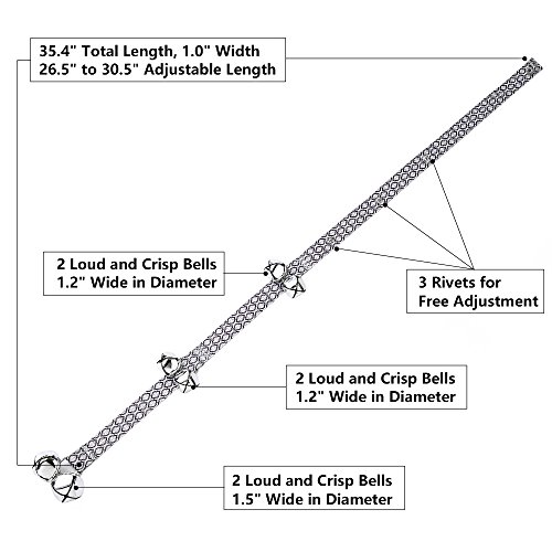 Pet Heroic Dog Doorbells For Potty Training & House Training, Unique Style & Premium Quality, Loud & Crisp Doorbells, Adjustable Door Bell Length For Small, Medium And Large Dogs #TOP2