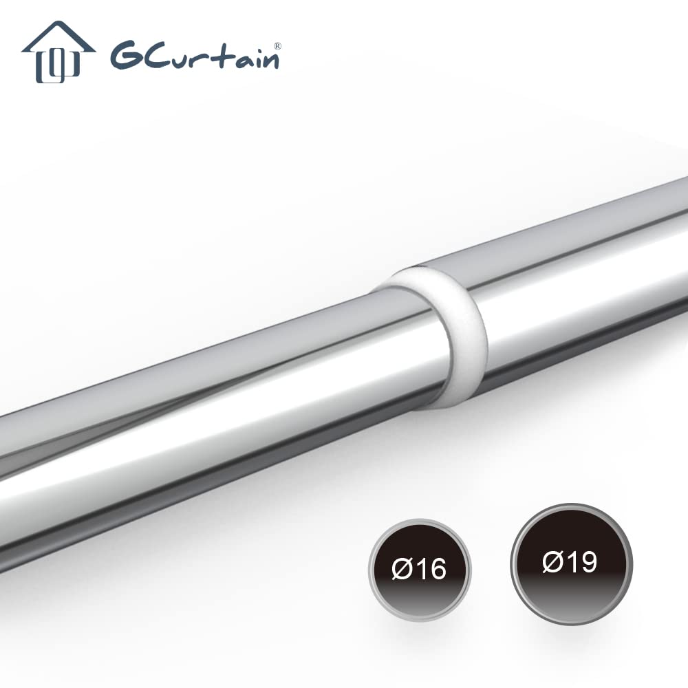 Diametro Divisorio Regolabile dell'asta di Tensione della Molla Asta per tende 16-19mm - Nichel spazzolato/estensibile Lunghezza 34"-56" (86-143 cm)