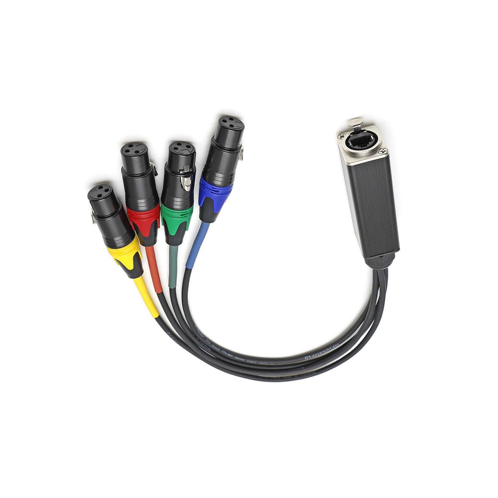 banapoy Cavo Prolunga Audio XLR a RJ45 Trasmissione Stabile da 100 M per Registrazione in Studio, Custodia in Metallo a 4 per Installazione Scenica Professionale, Ideale per Teatri, materiale:
