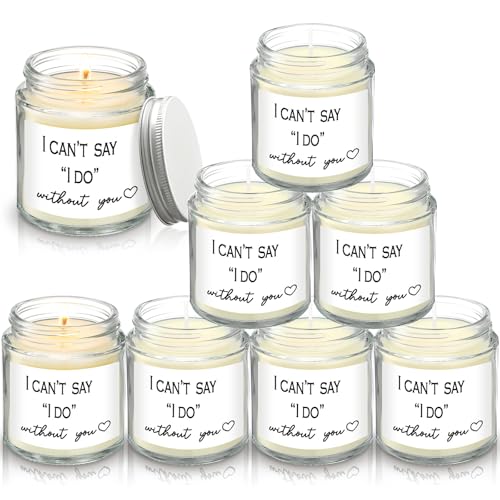 Reallnaive 6 Pcs Bridesmaid Proposal Gifts I Cant Say I Do Without You Candles Bridesmaid Gifts Natural Soy Wax Candles for Bridesmaids Friend Wedding Gift 4 oz