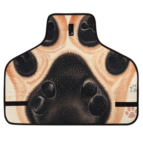 Delantal cruzado con bolsillo ajustable para hombres y mujeres miniatura 1