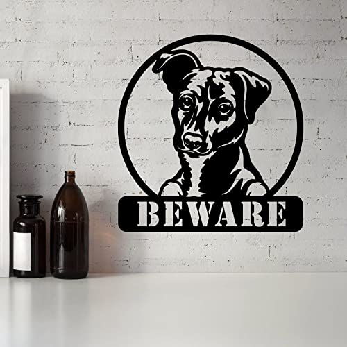 Plaque en métal beware 61 cm pour sécuriser et décorer votre propriété