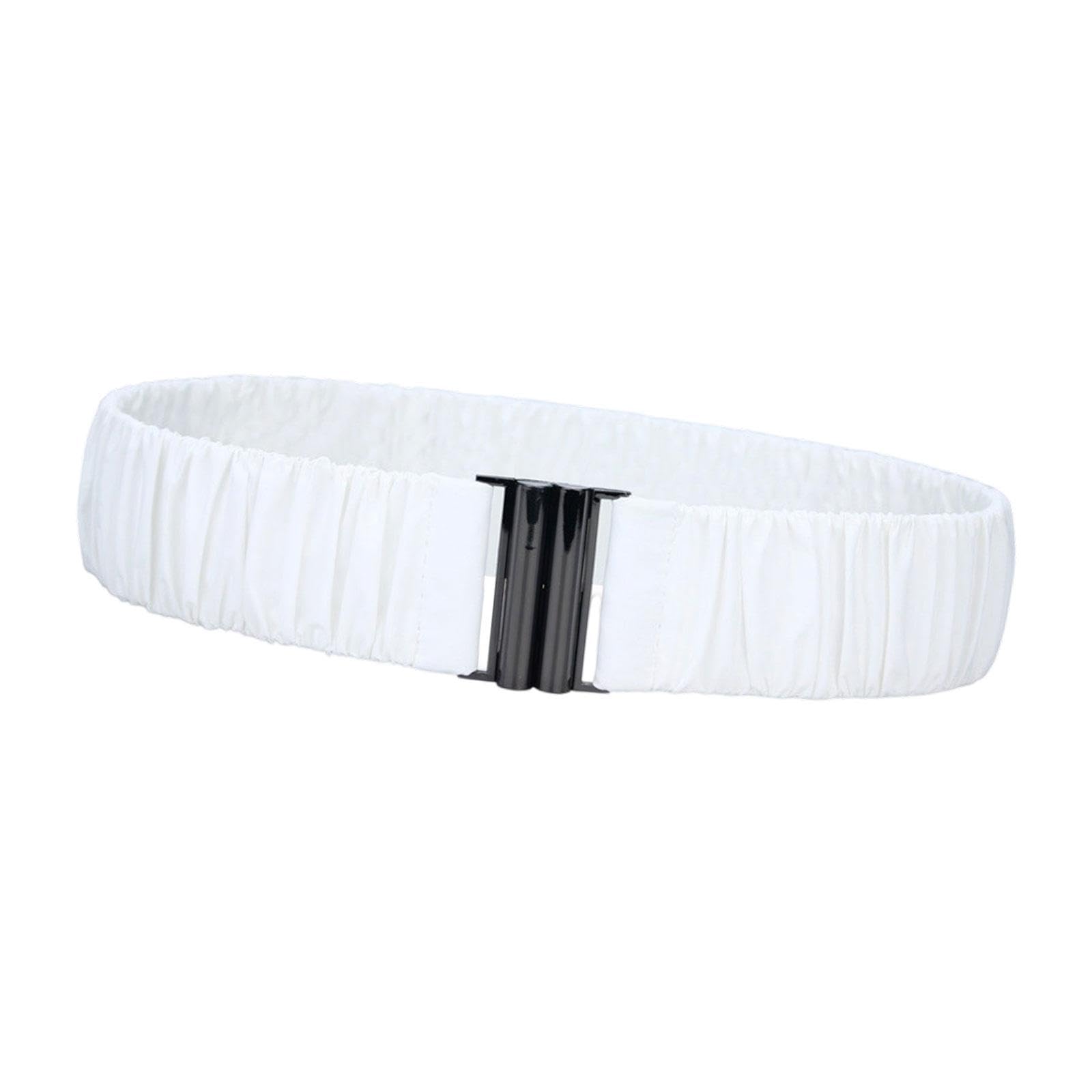 Elastic Waist Belt Decor Casual Waist Band for Jacket Sweater Winter Outwear White-image-18
