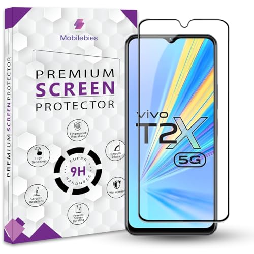Image of Premium Tempered Glass Screen Protector Guard For Vivo T2X 5G (6.58 Inch, Pack of 1) | Edge to Edge Coverage With Easy to installation kit