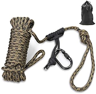 Huntury Treestand Lifeline Rope, for Climbing Stand, Hanging Ladder Stand Or Treestand, Bow Hunting Lifeline, Fall Protection from Shooting On Stand, 30Feet