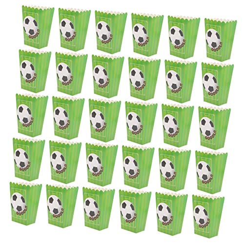TIDTALEO 30pcs Popcorn Buckets Premium Popcorn Boxes Night Parties Birthdays Events Fun Carnival Stripes Convenient Food Containers
