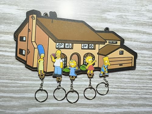 Cuelga llaves de la familia Simpsons, MDF y vinilo, 5