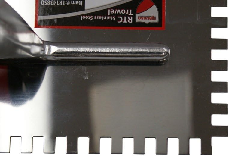RTC 1/4" x 3/8" Square Notch Stainless Steel Tile Trowel