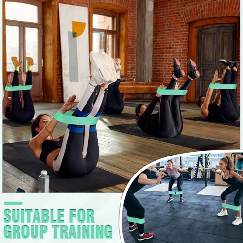 Image of 12 Pcs Fabric Resistance Bands for Working Out Non-Slip Booty Exercise Loop Bands for Women Men Glutes Hip Thigh Butt Yoga Pilates Fitness Gym, Light Medium Heavy