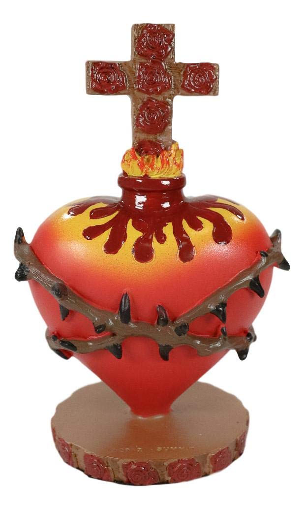 Amazon.com: Ebros Day Of The Dead Sacred Heart Of Jesus With Crown
