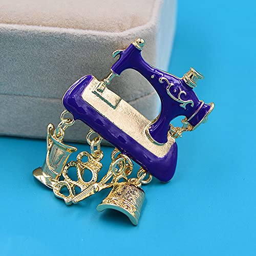 Broche machine à coudre violette en émail pour customiser vos vestes - 4
