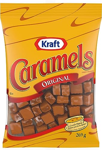 Kraft Original Caramels Chewy Candy 269G/9.5Oz Bag (Imported From Canada)