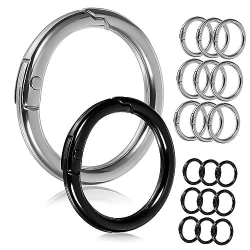 HAPINARY Key Chain Clip Rings 20pcs Small Carabiner Clips Ring Buckles Snap Hooks for Craft