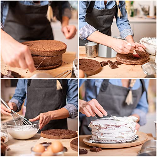 Image of TeamFar 6 Inch Cake Pan, Stainless Steel Round Deep Baking Cake Pan for Wedding Birthday Party, Non-Toxic & Heavy Duty, Deep Wall & Straight Side, Mirror Finish & Dishwasher Safe