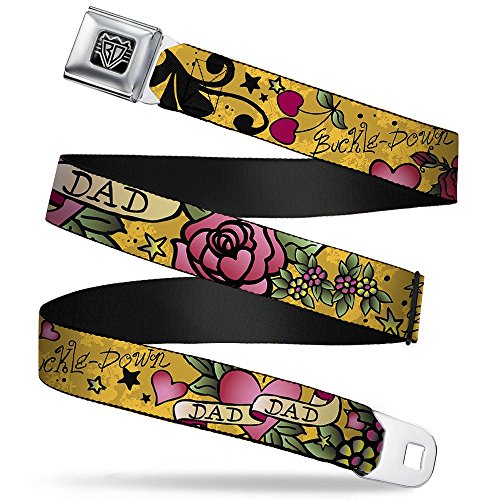 Cinturón de seguridad para vaqueros Buckle-Down amarillo ideal para viajes y paseos urbanos
