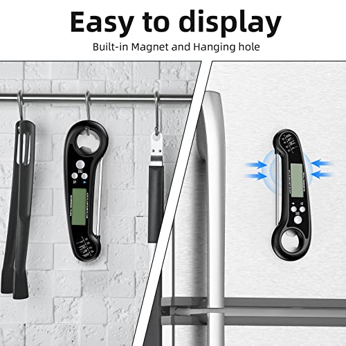 Sofort ablesbares Fleischthermometer zum Kochen Schnelles Thermometer mit Hintergrundbeleuchtung und Kalibrierung. Digitale Lebensmittelsonde für Küche, Outdoor-Grillen und... – Bild 6