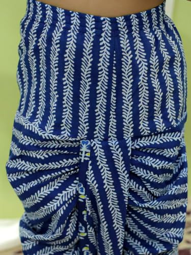 Image of BownBee Infant Pure Cotton Dhoti Kurta Set for Boys, Full Sleeve Kurta & Printed Dhoti Set for Baby Boys, Traditional Ethnic Wear for Kids Boy, Ideal for all Festivals