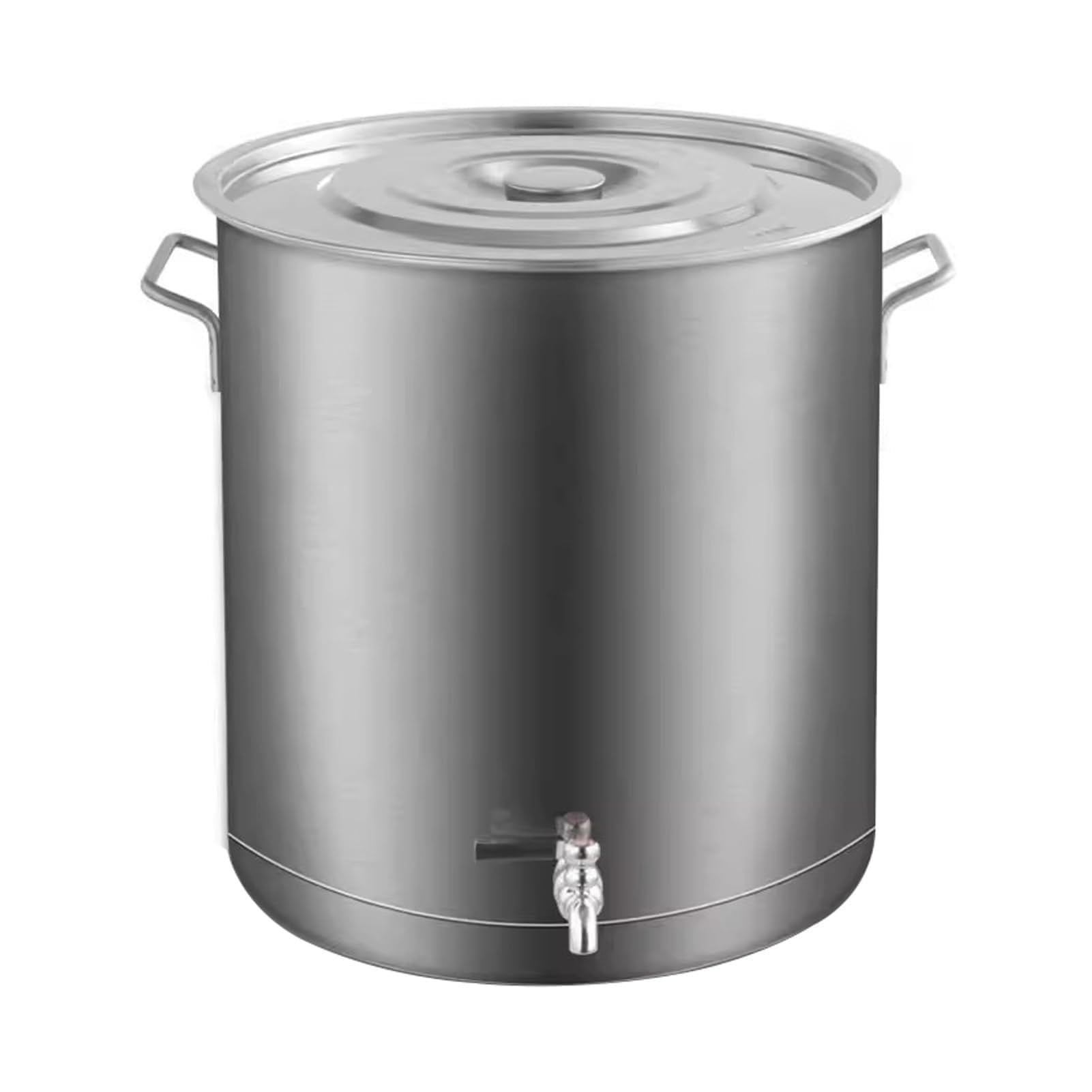 MYUYEE Stainless Steel Stock Pot With Spigot And Lid - Heavy Duty Multifunctional Soup Pot For Cooking And Serving Soups, Stews, And Broths (One Color-40X40Cm)