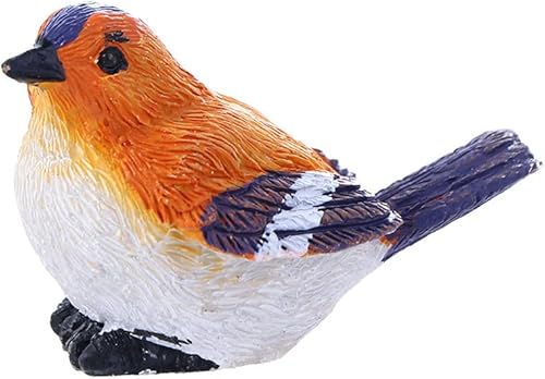 Miniatura 4 de Leadigol 4 figuras de pájaro miniatura de animales, figuras de pájaro de simulación, lindo modelo de animal, figuras decorativas de pájaros en