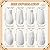Yaomiao 16 Set White Ceramic Bud Vase Bulk 5 Inch Boho Bud Ceramic Vases Decor Rustic Wedding Small Vases for DIY Flower Centerpieces Wedding Dining Table Decoration, 8 Styles (Classic)