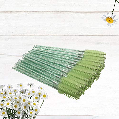 PIXNOR 300 Pcs DescartÃ¡veis â€‹â€‹CÃ­lios Escovas Varinhas de RÃ­mel Haste de Cristal Aplicador de