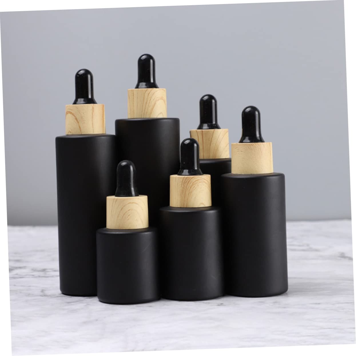 FOMIYES 18 Piezas Botella de Aceite Esencial Botella Reutilizable terrario pequeña Bolsa de Malla Glass containers frascos cuentagotas de loción frascos cuentagotas de Aceite Esencial