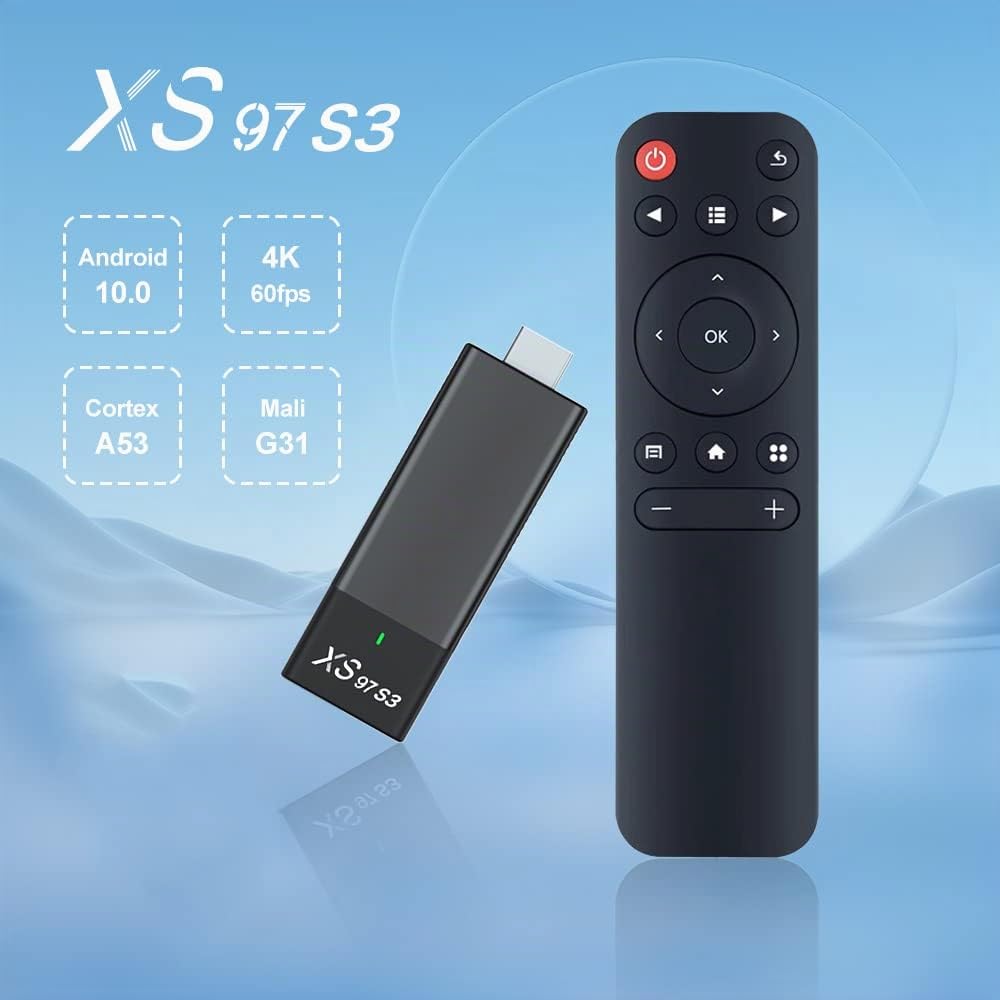 TV Stick per Android 10.0 Smart TV Box Streaming Media Player Streaming Stick Supporto 4K HDR con Telecomando (1 GB RAM + 8 GB Rom)