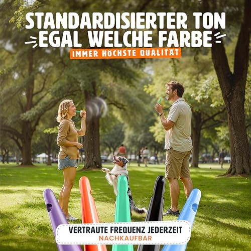 ENERO® Hundepfeife mit praktischem Umhängeband - Perfektes Hundezubehör mit genormter Frequenz - Ideal für Hundetraining - hörbar & weitreichend (Türkis)