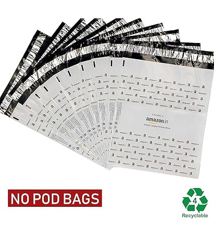 Image of CPC- AMZN Brand Printed Economy Courier Bags without POD Pouch (6 x 8 Inches) -100 Bags