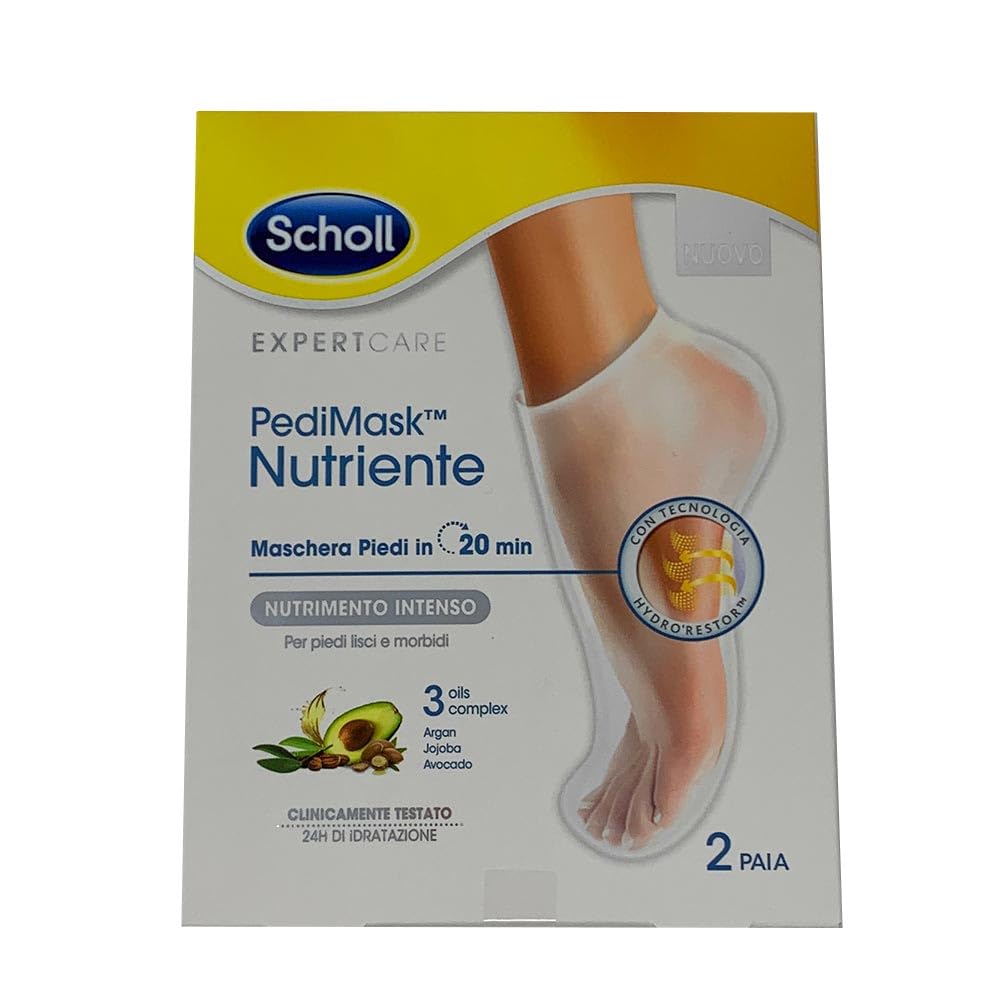 Dr. Scholl Pedimask - Mascarilla nutritiva 3 Olis Complex, 2 pares