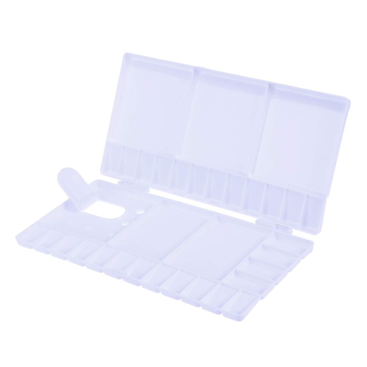 SEWACC Plastic Folding Paint Palette Box Watercolor Paint Palette Portable Paint Palette Box for Watercolor Acrylic and Oil Paint