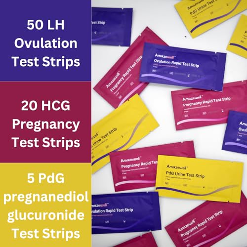 Image of Fertilty Combo Kit (5 PdG Pregnanediol Glucuronide, 50 LH Ovulation 20 HCG Pregnancy Urine Test Strip)