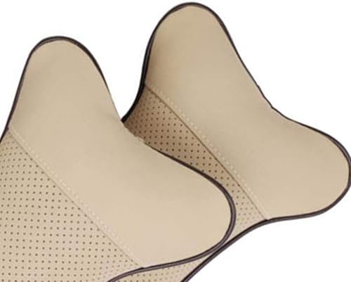Miniatura 9 de EXCEART Almohada de descanso para el cuello del coche, 2 unidades, color marrón, transpirable, para la cabeza, para relajarse, soporte para el