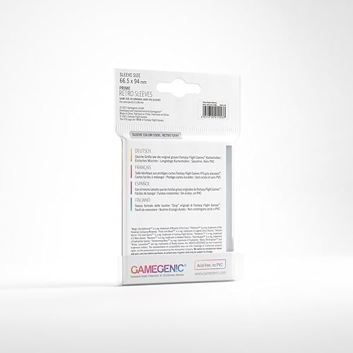 Gamegenic, Prime Retro Sleeves, Sleeve Color Code: Retro Gray