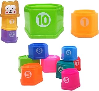 Toyvian Crianças Brinquedos Educativos Número Brinquedos Copos Para Crianças Empilhar Copos Para Crianças Empilhador Brinquedos Quebra-Cabeça Criança Brinquedos Educativos