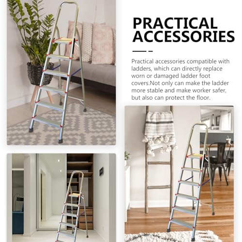 Leiterfü?e Kappen 4 Stücke Gummileiter Fü?e Matte Teleskopleiter Fü?e Abdeckung Verl?ngerung Leiter Pad Leiter Teile Zubeh?r für Hausindustrie (Schwarz) 2. 5X6. 3Cm Leiter Steile Fu?ersatz