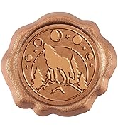 CRASPIRE 50PCS Adhesive Wax Seal Stickers Wolf Wax Seal Stickers Wedding Invitation Envelope Seal...